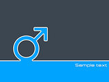 Male sex symbol background