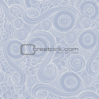 Seamless asian ethnic floral retro doodle pattern.