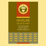 Brochure Flyer design vector template in A4 size. Crop. Agriculture