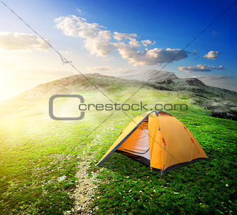 Tent in valley
