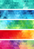 abstract geometric banner, vector set