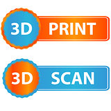 3d print and scan icons