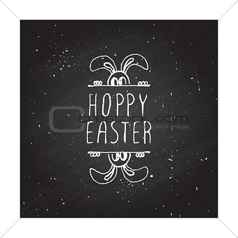 Hand-sketched easter typographic element