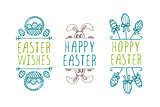 Hand-sketched easter typographic elements