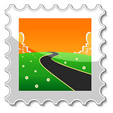 Road into the unknown stamp