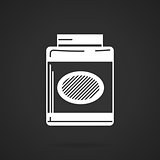 White vector icon for gainer supplements