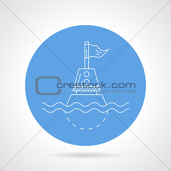 Blue vector icon for direction buoy