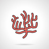 Flat vector icon for coral
