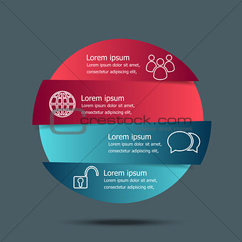 Vector circle banners infographic template
