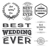 Set of best wedding ever labels