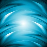 Abstract bright blue waves background