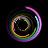 Abstract colorful swirl circle logo