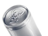 top of metal aluminum beverage drink can