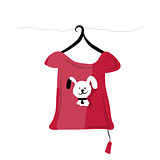 Top on hangers with funny animal design