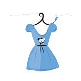 Dress on hangers with funny bear design