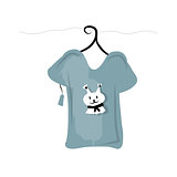 Top on hangers with funny squirrel design