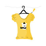 Top on hangers with funny bear design