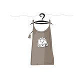 Top on hangers with funny sheep design