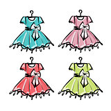 Baby dress on hangers for your design