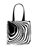 Shopping bag with zebra print for your design