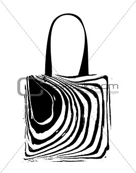 Shopping bag with zebra print for your design