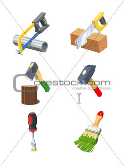 Tools. Set of vector icon.