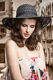 Pretty woman with hat
