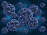 Blue virus cells