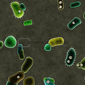 Cartoon bacterias