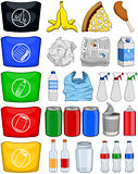 Food Bottles Cans Paper Trash Recycle Pack
