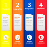 Multicolor folders infographic