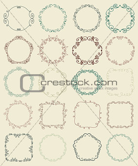 Hand Sketched Doodle Borders and Frames