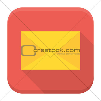Envelope app icon with long shadow