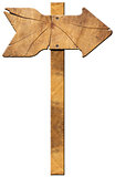 Wooden Directional Sign - One Arrow