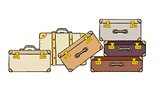 sketch of the suitcases