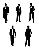 Businessmen silhouettes set