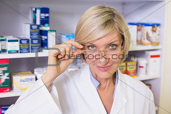 Pharmacist looking at camera