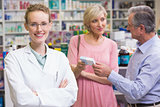 Pharmacist smiling at camera