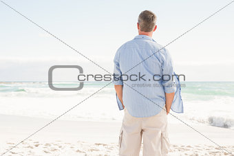 Man looking out to sea