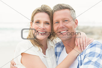 Casual couple smiling at camera