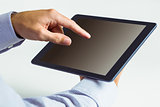 Man using a tablet pc