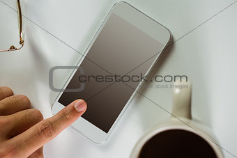 Man using his smart phone