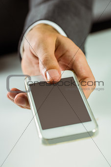 Businessman using his smart phone