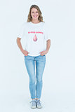 Blood donor standing hands in pocket