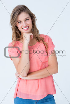 Hipster woman smiling at camera