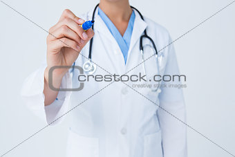 Doctor pointing felt pen