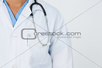 Doctor standing with stethoscope