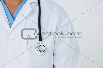 Doctor standing with stethoscope