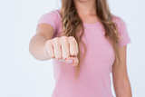 Woman presenting her fist