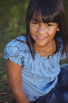 Cute little girl in the park
